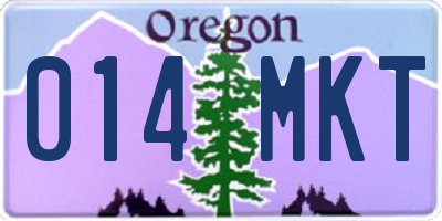 OR license plate 014MKT