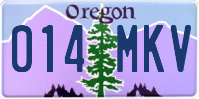 OR license plate 014MKV