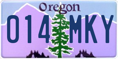 OR license plate 014MKY