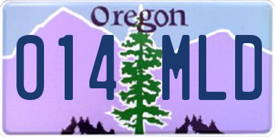 OR license plate 014MLD
