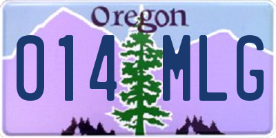 OR license plate 014MLG
