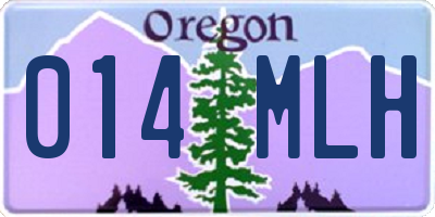 OR license plate 014MLH