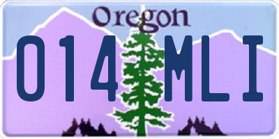 OR license plate 014MLI