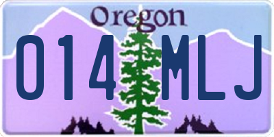 OR license plate 014MLJ