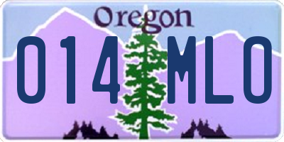OR license plate 014MLO