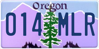 OR license plate 014MLR
