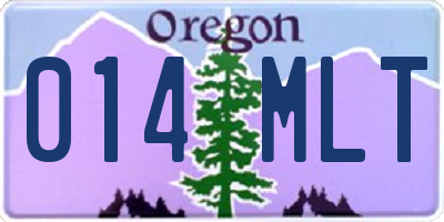 OR license plate 014MLT