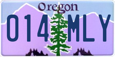 OR license plate 014MLY