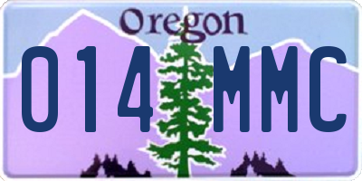 OR license plate 014MMC