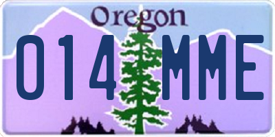 OR license plate 014MME