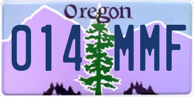 OR license plate 014MMF