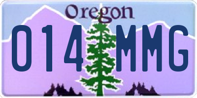 OR license plate 014MMG