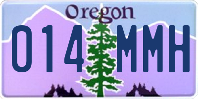 OR license plate 014MMH
