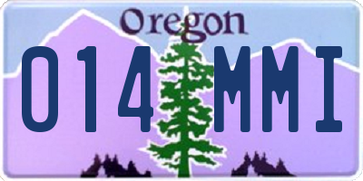 OR license plate 014MMI