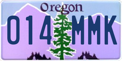 OR license plate 014MMK