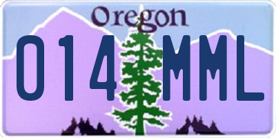 OR license plate 014MML