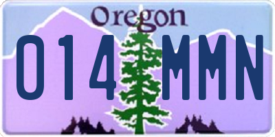 OR license plate 014MMN