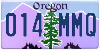 OR license plate 014MMQ