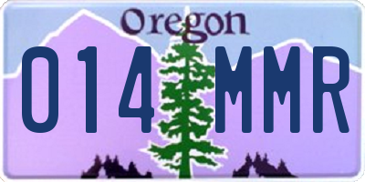 OR license plate 014MMR