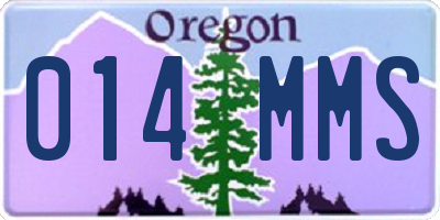 OR license plate 014MMS