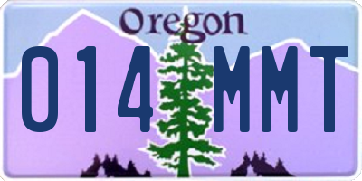 OR license plate 014MMT