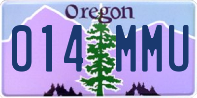 OR license plate 014MMU