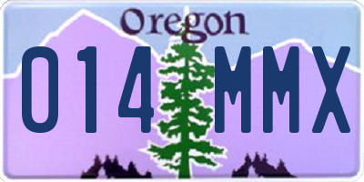 OR license plate 014MMX