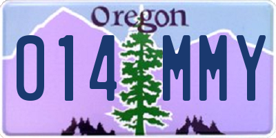 OR license plate 014MMY