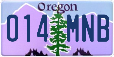 OR license plate 014MNB
