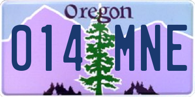 OR license plate 014MNE