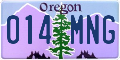 OR license plate 014MNG