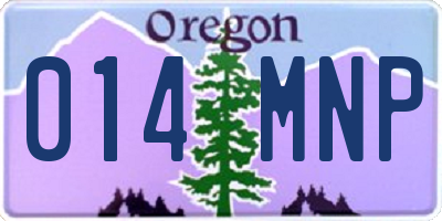 OR license plate 014MNP