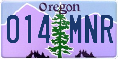 OR license plate 014MNR