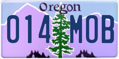 OR license plate 014MOB