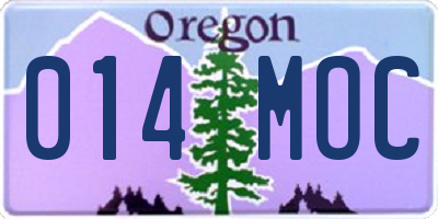 OR license plate 014MOC