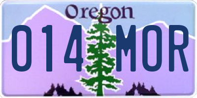 OR license plate 014MOR