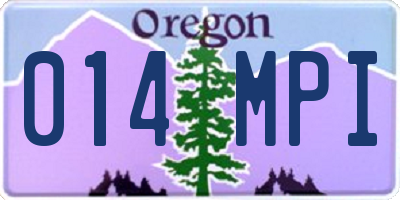 OR license plate 014MPI