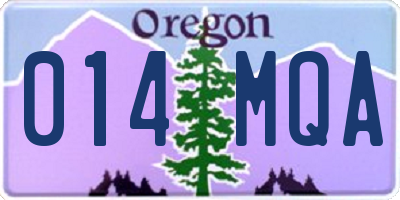 OR license plate 014MQA