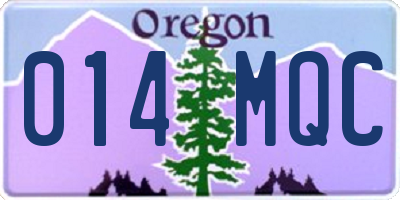 OR license plate 014MQC