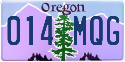 OR license plate 014MQG