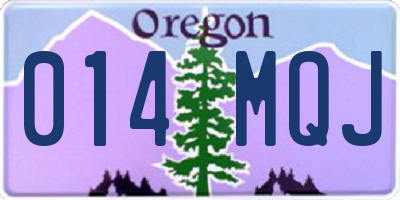 OR license plate 014MQJ