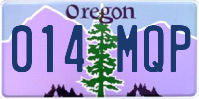 OR license plate 014MQP