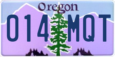 OR license plate 014MQT