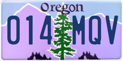 OR license plate 014MQV