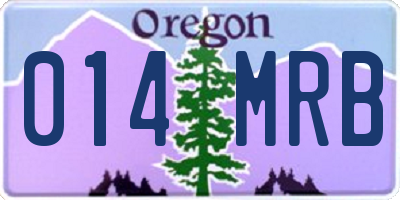 OR license plate 014MRB