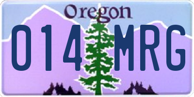 OR license plate 014MRG