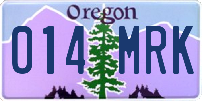 OR license plate 014MRK