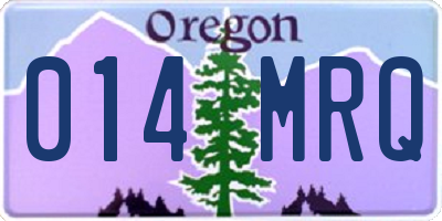OR license plate 014MRQ