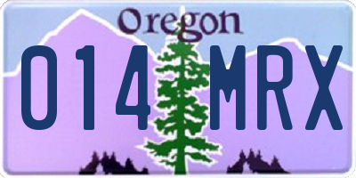 OR license plate 014MRX