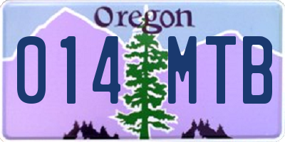 OR license plate 014MTB